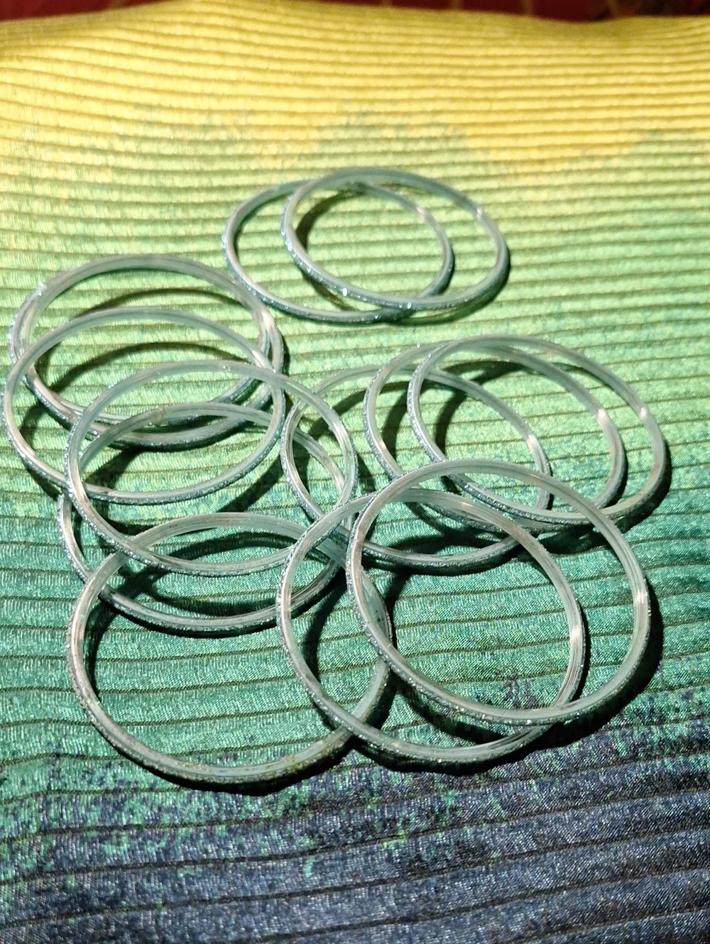 Silver-Tone Stackable Hoop Bangle Set - Women's Accessories